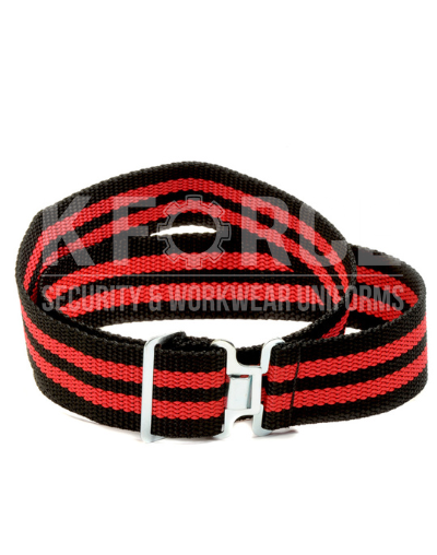 Striped Web Belt With Buckle - KForce